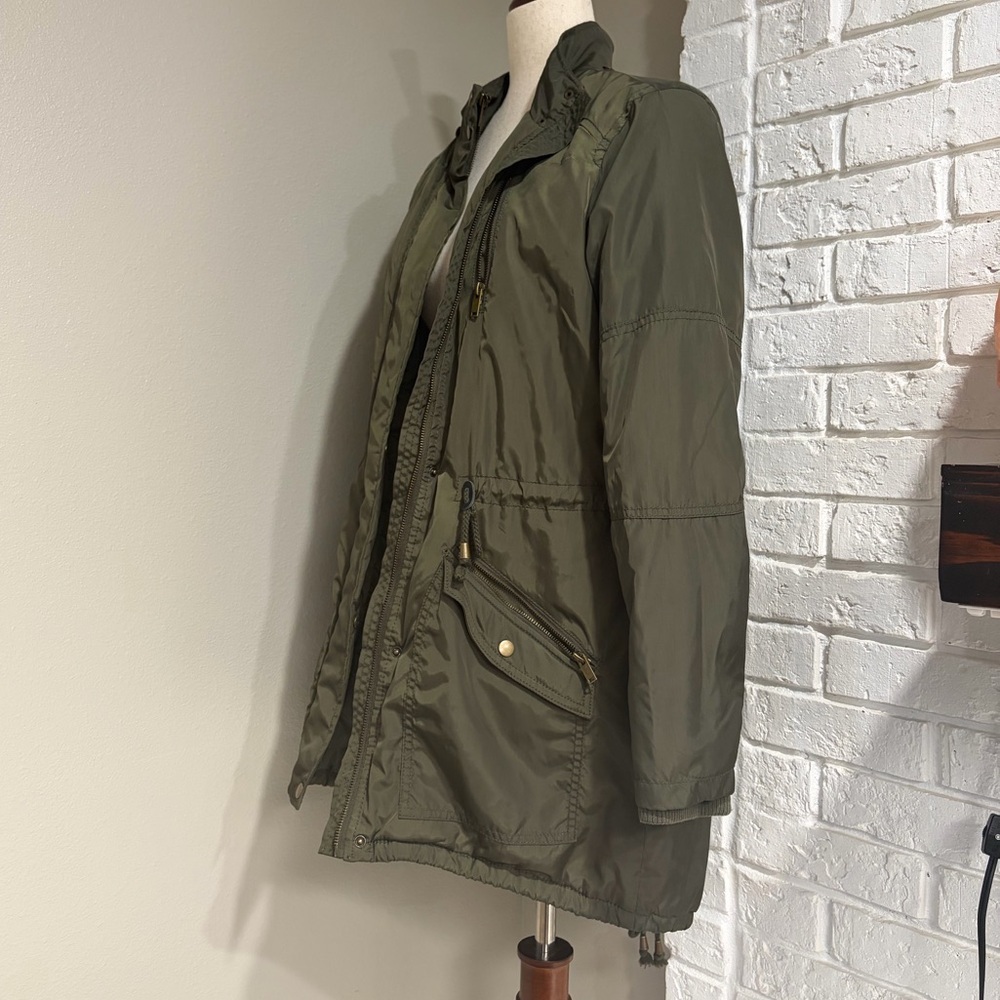 Women's Mossimo Supply and Co. Olive Utility Parka Jacket - Picture 3 of 5